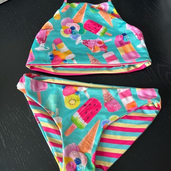 Monsoon Girls Reversible Bikini Size 12 - Picture 5 of 6